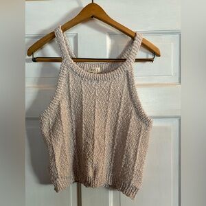 Women’s POL Beige Knit Tank Top Size Medium
